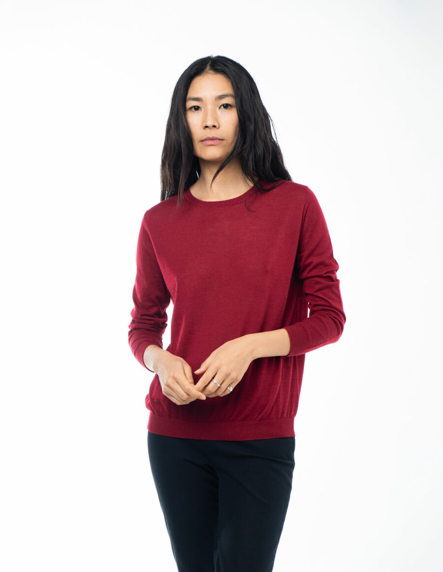 Pullover Fine Col Cerise Cherry B 900x1161 - Sweater FINE - Cherry