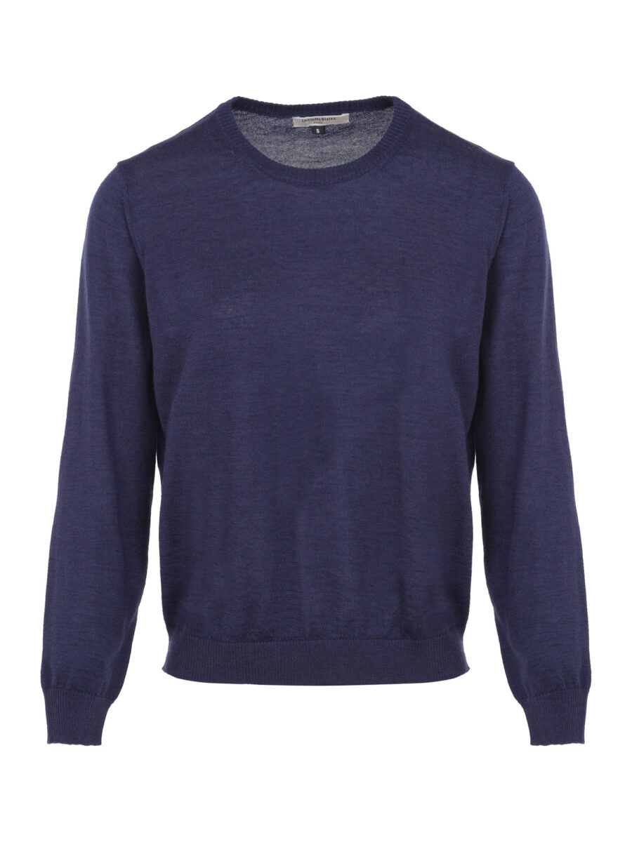 Fine Mid blue Devant 900x1200 - Sweater FINE - Mid blue