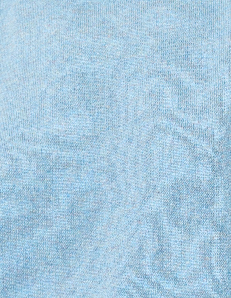 Feather - Pull en 100% Cachemire en couleur bleu ciel