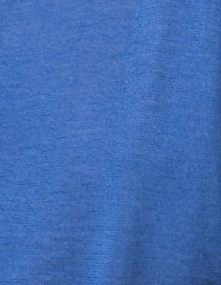Frost - Gilet fin en cachemire et soie couleur bleu klein